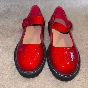 Stylish Red Women's Mary Jane Dress Shoes